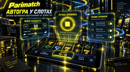 Автогейм в слотах Parimatch для удобного управления вращениями