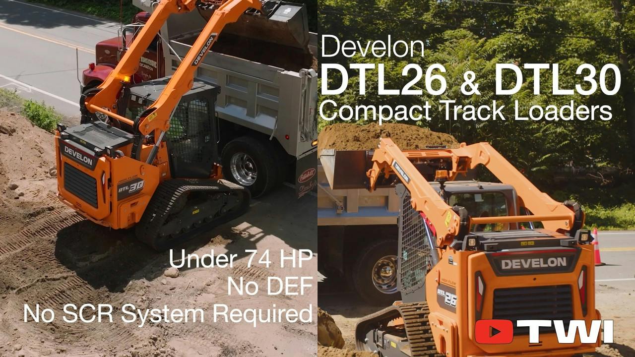 Видео: знакомьтесь с новыми компактными трековыми погрузчиками Develon DTL26 и DTL30